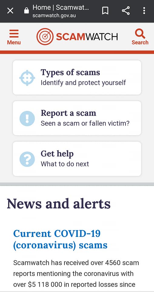 Scam watch: example below.
 . Stay safe…