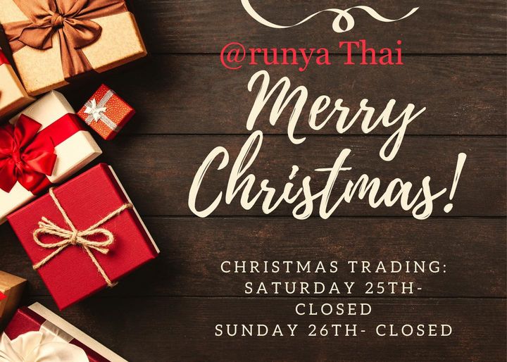 We are  CLOSED
 25th  Christmas Day
 26th – Boxing Day
 27th – Monday